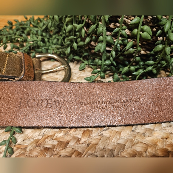 J. Crew Womens Bronze Leather Belt - Picture 4 of 7